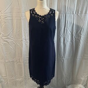 Preppy J. Crew Navy Cutout Sleeveless Shift Dress